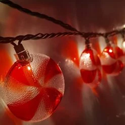 Romasaty Candy String Lights, 8.5Ft Sugar Peppermints Candy Lights With 10 Bulbs For Outdoor & Indoor Christmas Party Tree Decoration Lights -National Tree Company Sale Shop 41cf5mMVFYL