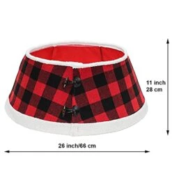 New Traditions - Buffalo Check Stand Band Christmas Tree Collar With Toggle - Black/Red -National Tree Company Sale Shop 41cs5oivWbL