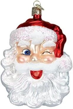 Old World Christmas Ornaments: Assortment Of Santas Glass Blown Ornaments For Christmas Tree, Winking Santa -National Tree Company Sale Shop 41cuLYGukhL. AC