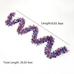 4PACK 4th Of July Laser Tinsel Garland,Blue Red White Star Patriot Ornament DIY Fringe Garlands Twist Tinsel Home Wall Party Tree Hanging Decorations 26.6ft -National Tree Company Sale Shop 41d5yY7UhGS