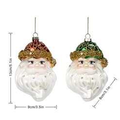 Santa Head Ornament，Hand Blown Christmas Tree Accessory For Holiday Celebrations, Unique Gifts, And Festive Decor，Exclusive Keepsake -National Tree Company Sale Shop 41dopSTXH3L