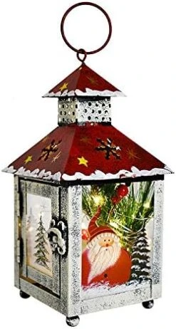 Metal Lantern Christmas Decorations With LED Light Indoor Outdoor Decorative Hanging Lanterns Santa Decor Hand Painted Rustic Metal Glass Small Christmas Lanterns Table Decor Xmas Holiday Party Decor 18 Metal Lantern Christmas Decorations With LED Light Indoor Outdoor Decorative Hanging Lanterns Santa Decor Hand Painted Rustic Metal Glass Small Christmas Lanterns Table Decor Xmas Holiday Party Decor -National Tree Company Sale Shop 41fq0nnhblL. AC 1