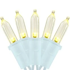 YULETIME Warm White LED Christmas Lights With White Wire, 66 Feet 200 Count UL Certified Commercial Grade LED Holiday String Light Set (Warm White - White Wire)