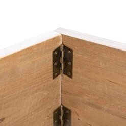 Glitzhome 26" L Washed White Wooden Tree Collar, Rustic Trapezoid Tree Stand Cover Farm Fresh Christmas Tree Skirt Box -National Tree Company Sale Shop 41h5iAu9wbL