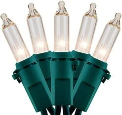 YULETIME Orange String Lights With Green Wire, 66 Feet 200 Count UL Certified Christmas Light, Pack Of 2 Sets 33 Ft 100 Opaque Mini Light Set For Halloween Thanksgiving Holidays (Orange) -National Tree Company Sale Shop 41h8y99ozdL. AC