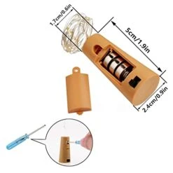 Wine Bottle Lights With Cork 16 Pack 20LED, Battery Operated The Fairy Mini Copper Wire Cork Lights Is 4.92 Feet Used For Mason Jars, DIY Party Christmas Lights,Decor,Wedding(Warm White, 16 Pack)