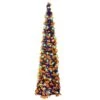 Halloween Pumpkin Tree With 50 Lights,5ft Pop Up Purple Pencil Collapsible Tinsel Halloween Christmas Trees Decorations Indoor For Home Door Porch Bedroom Decor Holiday Party,WOKEISE -National Tree Company Sale Shop 41i95tnIjeS