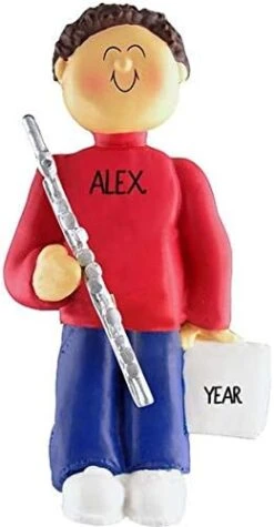 Flute Player Personalized Music Ornament - Flute Christmas Ornament - 2023 - Customize By Ornamentstokeep (Female Ethnic) -National Tree Company Sale Shop 41iOpPhnZBL. AC