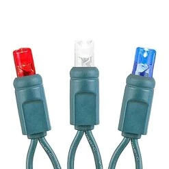 Novelty Lights 100 Light Red/White/Blue LED USA Mini Light Set, UL Listed Indoor/Outdoor, Green Wire, 50 Feet 14 Novelty Lights 100 Light Red/White/Blue LED USA Mini Light Set, UL Listed Indoor/Outdoor, Green Wire, 50 Feet -National Tree Company Sale Shop 41j9amT7B2L