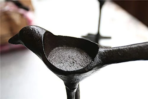 ChezMax Cast Iron Long Feet Birds Christmas Candleholders Black Vintage Tea Light Candle Holders Metal Tabletop Home Decoration 6 ChezMax Cast Iron Long Feet Birds Christmas Candleholders Black Vintage Tea Light Candle Holders Metal Tabletop Home Decoration - Image 4