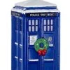 Kurt Adler Doctor Who Tardis With Wreath Light-up Plastic Christmas Ornament