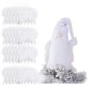 White And Silver Angel Treetop 23 Inch Tree Topper Gnome Angel And 24 Pcs 4.72 X 4.6 Inch Angel Feather Ornament Christmas Tree Ornament Mantel Table Decorations For Xmas Winter Holiday Memorial Decor