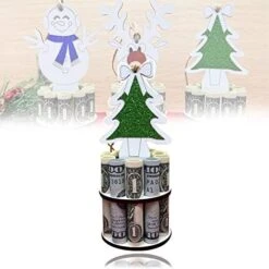 Iik Christmas Unique Money Holder, New Unique Handmade Wooden Xmas Tree, Christmas Desktop Home Ornaments, Christmas Tree, Reindeer, Snowman Money Holder, Funny Ideas Gift (Tree) -National Tree Company Sale Shop 41kBw2HgfL. AC