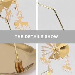 Amosfun 1set Christmas Table Decoration Elk Tray Revolving Candlestick (Gloden) -National Tree Company Sale Shop 41kJSttsxjL