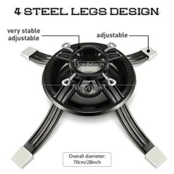 Roowest Christmas Tree Stand For Live Tree, Real Christmas Tree Base Dark Green Metal Holiday Xmas Tree Stands (L, Fits For 2-4.8 Inches Trunk, 1.5 Gallon) -National Tree Company Sale Shop 41kvyar20WL