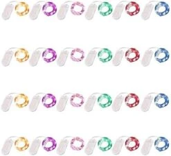 24 Pack Fairy Lights Battery Operated 6.6ft 20 Led Mini String Lights Silver Wire Starry Lights For DIY Wedding Party Festival Halloween Christmas (Cool White) -National Tree Company Sale Shop 41ldLPgypL. AC