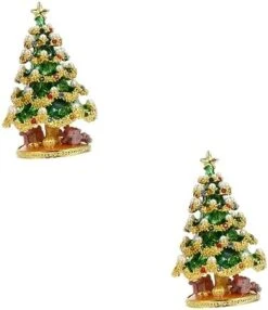 NOLITOY 4 Pcs Christmas Tree Jewelry Box Wedding Ring Holder Christmas Tree Ring Box Desktop Christmas Tree Plant Containers Pearl Trim Christmas Decor Xmas Tree Decor Home Storage Holder -National Tree Company Sale Shop 41lnGqGqGQL. AC