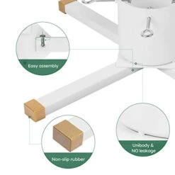 HarcoHome Christmas Tree Stand Base For Live Tree Modern Heavy-Duty Metal Xmas Tree Holder Stand With Spike For 8 Feet Fresh Tree Xmas Tree Decoration (White, Large) -National Tree Company Sale Shop 41lvzyq5McL