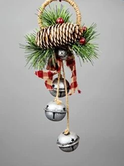 SHATCHI 27cm Hanging Decorations Rustic Bells With Ribbon, Berries And Pinecones Christmas Home Wall Door Jingle Xmas Holiday DIY Decorations, Rustic Red (SHATCHI) -National Tree Company Sale Shop 41mx9LEn9YL. AC