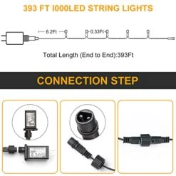 Haili 1000 Led Christmas Lights, Plug In 8 Lighting Modes Waterproof, Outdoor Christmas Lights For Tree Yard Party Indoor Outside Decorations (393FT, Warm White) -National Tree Company Sale Shop 41n2hGvqWdL
