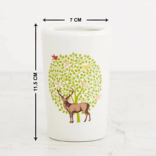 Home Centre Medley BN Bay Tree White Printed Ceramic Holder 3 Home Centre Medley BN Bay Tree White Printed Ceramic Holder
