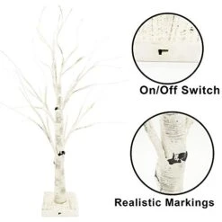 2 Pack 2FT LED Birch Tree, Battery Operated Warm White Tabletop Tree With Timer Light Jewelry Holder Decor For Christmas Thanksgiving Home Party Wedding -National Tree Company Sale Shop 41o7uWEqUIL