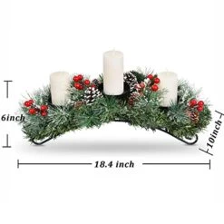 DearHouse 18inch Christmas Candle Holder Centerpiece,Pine Cones And Red Berry Table Centerpiece With 3 Candle Holders Table Accent Centerpiece For Festival Home Decoration 8 DearHouse 18inch Christmas Candle Holder Centerpiece,Pine Cones And Red Berry Table Centerpiece With 3 Candle Holders Table Accent Centerpiece For Festival Home Decoration -National Tree Company Sale Shop 41odj59m7lL