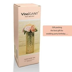 VINCIGANT Christmas Decorative Cylinder Flower Vases For Artificial Bouquet,Floor Standing Candle Holders,Wedding Home Dining Room Table Decorative Centerpieces -National Tree Company Sale Shop 41og6ypbZqL
