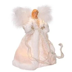 Kurt S. Adler 10-Inch UL 10-Light White Angel Treetop