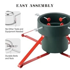 Tree Nest Medium Trendy Christmas Tree Stand For Real Trees, Green/Red -National Tree Company Sale Shop 41ovzWr8oUL