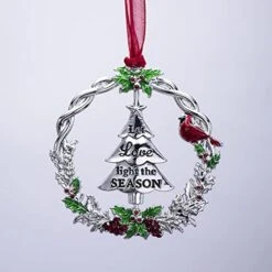 BOGDAN Christmas Tree Ornament Metal Silver Hanging Rotatable Design Charm Holiday Decorative Pendant Gift Keepsake 10 BOGDAN Christmas Tree Ornament Metal Silver Hanging Rotatable Design Charm Holiday Decorative Pendant Gift Keepsake -National Tree Company Sale Shop 41pUMiErBhL