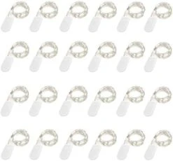 24 Pack Fairy Lights Battery Operated 6.6ft 20 Led Mini String Lights Silver Wire Starry Lights For DIY Wedding Party Festival Halloween Christmas (Cool White) -National Tree Company Sale Shop 41q0JQEPEhL. AC