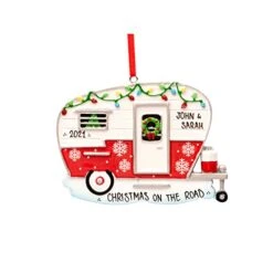 UniqXmas Personalized RV Christmas Ornament 2023 - Free Customization | Pop Up Christmas Camper, Travel Trailer, Motorhome Winter Vacation For Xmas Tree | First-Time RVer Keepsake - Custom Name & Year