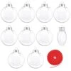 Auihiay 10 Pack Christmas Clear Plastic Ornament Discs, 3.15 Inch Fillable Ornament Balls For DIY Craft Projects, Wedding, Birthday, Valentine's Day Party, Home Decorations (80 Mm) -National Tree Company Sale Shop 41qFxbbINUL