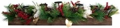 Fraser Hill Farm 42" Christmas Holiday 5 Candle Holder Centerpiece With Pine, Red Berries And Gold Leaf Accents, FF042CHTT003-0GR -National Tree Company Sale Shop 41qaTqyRcKL. AC