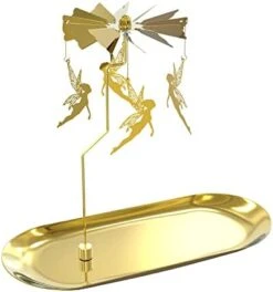 Christmas Spinning Candle Holder,Gold Metal Spinning Flying Deer Tea Lights Candle Holder,Romantic Designed Candlestick Ornament For Wedding Party Christmas Festival Home Decor Gift(Golden) -National Tree Company Sale Shop 41qxlKA13L. AC