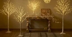Fudios Lighted Birch Trees 5FT 255 LED Fairy Lights, Lit Artificial Twig Tree With Colorful And Warm White Lights Plug In For Home Christmas Wedding Party Decor Indoor Outdoor -National Tree Company Sale Shop 41rWUa74AAL
