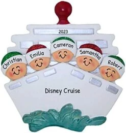 Personalized Family Ornament 2022 - Family Of Four Christmas Ornaments 2022 - Family Cruise Ship Ornament Family Of 4 Ship Ornaments Vacation Ornaments 2022 - Free Customization -National Tree Company Sale Shop 41rxnCX8eFL. AC