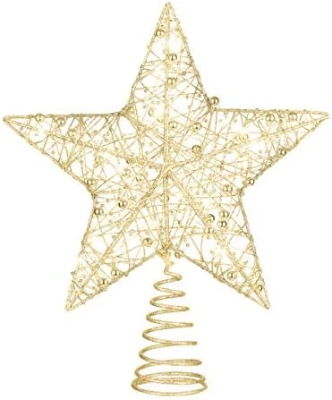 TOYANDONA Glittered Star Tree Topper 10 Inch Christmas Tree Toppers Star Treetop Xmas Christmas Tree Decorations Party Home Decor Silver 10 TOYANDONA Glittered Star Tree Topper 10 Inch Christmas Tree Toppers Star Treetop Xmas Christmas Tree Decorations Party Home Decor Silver - Image 8