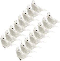Ogrmar 12 Pack White Cardinals Ornaments Handmade Artificial Birds Clip On Christmas Tree For Christmas Tree Wreaths Garland Decorations (White) -National Tree Company Sale Shop 41sNmqqRzXL. AC
