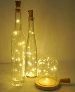 Decorman Wine Bottle Cork Lights, 20 Pack 20 LED Warm White Cork Shape Silver Copper Wire LED Starry Fairy Mini String Lights For DIY/Decor/Party/Wedding/Christmas/Halloween -National Tree Company Sale Shop 41scBCil81L