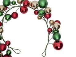 Vita Domi 4' Shiny And Matte Red, Green And Gold Ball Garland With 4 Inch, 3 Inch, And 2 Inch Balls (VTD-RZ-G3832768) -National Tree Company Sale Shop 41tK06YsgcL