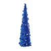 Artificial Christmas Tree Metal Stand, Glittery Tinsel Christmas Tree, 47inch Collapsible Xmas Trees With Plump Sequin For Holiday Decor - Easy To Assemble (Blue) -National Tree Company Sale Shop 41tgiNrgEnL