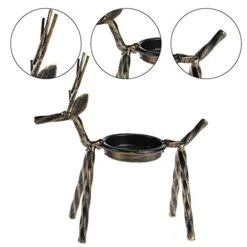 MorTime 8 Pack Christmas Reindeer Tealight Candle Holders, Bronze Finished Metal Tea Light Candleholders, Xmas Deer Holders Set For Table Kitchen Christmas Decorations -National Tree Company Sale Shop 41ttTKbnEDL