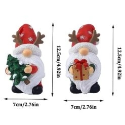 GENERIC 2PCs Christmas Gnome Decorations Santa Hat Gnome Statue Christmas Decorations Handmade Skene Gnome Statue Christmas Decorations Gift Christmas Party Family Gnome Large Shatterproof (Red-2, One Size) -National Tree Company Sale Shop 41v4N2BJKEL 2