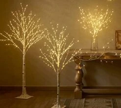 BAOLITVINE Birch Tree With Lights 4FT 200 Fairy Lights, Lighted Trees For Home Wedding Party Christmas Decoration Inside Outdoor -National Tree Company Sale Shop 41w2vwusgoL