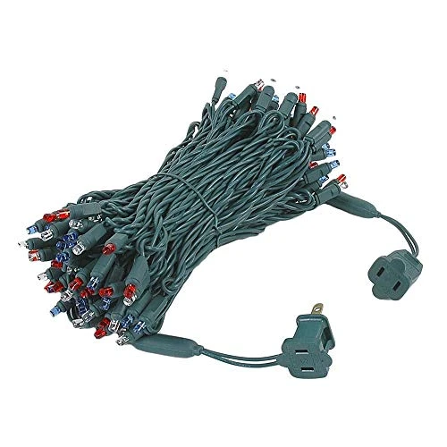 Novelty Lights 100 Light Red/White/Blue LED USA Mini Light Set, UL Listed Indoor/Outdoor, Green Wire, 50 Feet 5 Novelty Lights 100 Light Red/White/Blue LED USA Mini Light Set, UL Listed Indoor/Outdoor, Green Wire, 50 Feet - Image 3