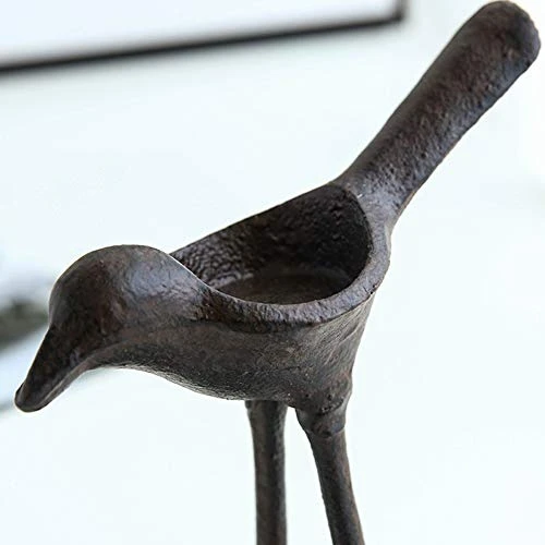 ChezMax Cast Iron Long Feet Birds Christmas Candleholders Black Vintage Tea Light Candle Holders Metal Tabletop Home Decoration 4 ChezMax Cast Iron Long Feet Birds Christmas Candleholders Black Vintage Tea Light Candle Holders Metal Tabletop Home Decoration - Image 2