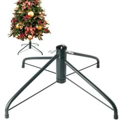 EZYDECOR Christmas Tree Stand For Artificial Trees Metal Christmas Tree Stand Replacement (20.5", Green)
