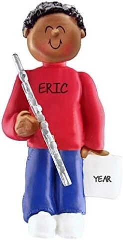 Flute Player Personalized Music Ornament - Flute Christmas Ornament - 2023 - Customize By Ornamentstokeep (Female Ethnic) -National Tree Company Sale Shop 41yRYKVLG8L. AC